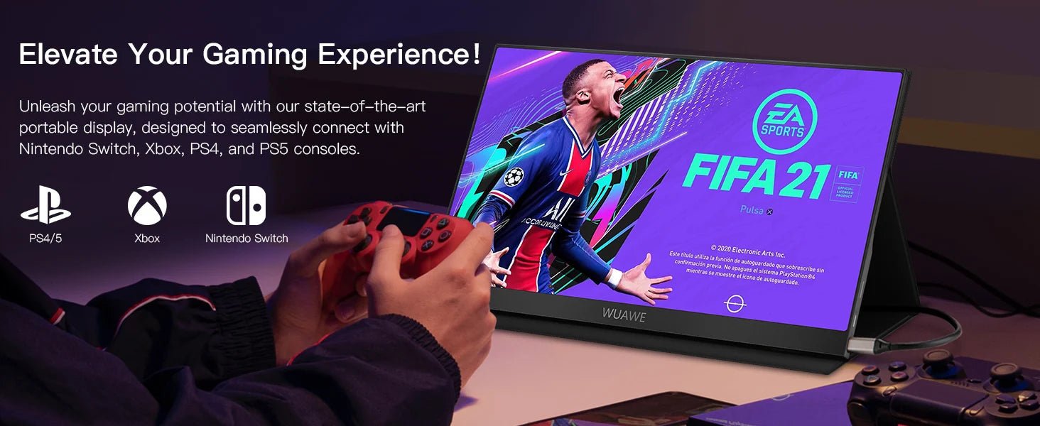 15.6" Portable Monitor – 1080P USB-C & HDMI External Screen with HDR - silverfoxgoods